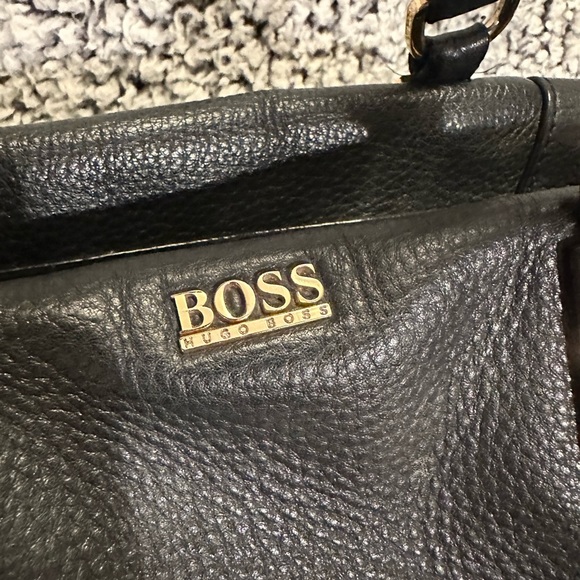 Hugo Boss black grained leather tote bag - Picture 3 of 12